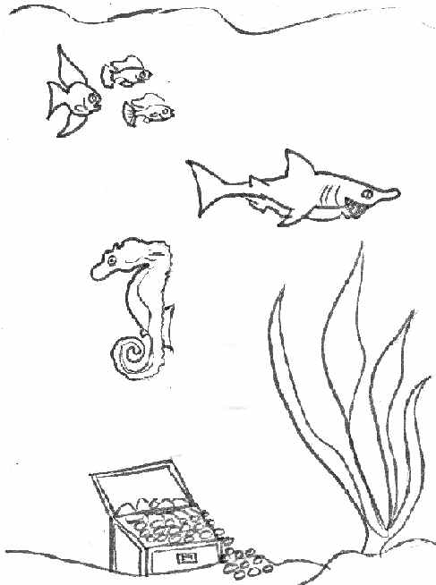 fish pictures for coloring. Child colouring fish