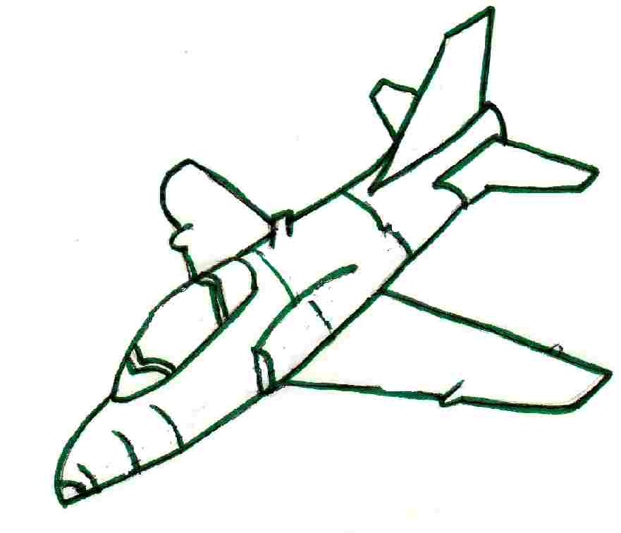 jet coloring page for kids