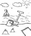 beach coloring page