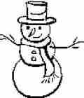 snowman coloring page