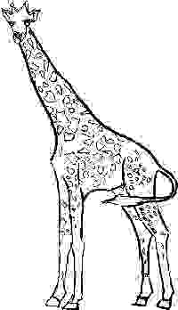 giraffe coloring page