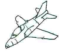 jet coloring page for kids