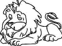 Lion coloring page