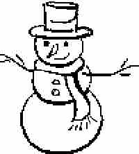 snowman coloring page